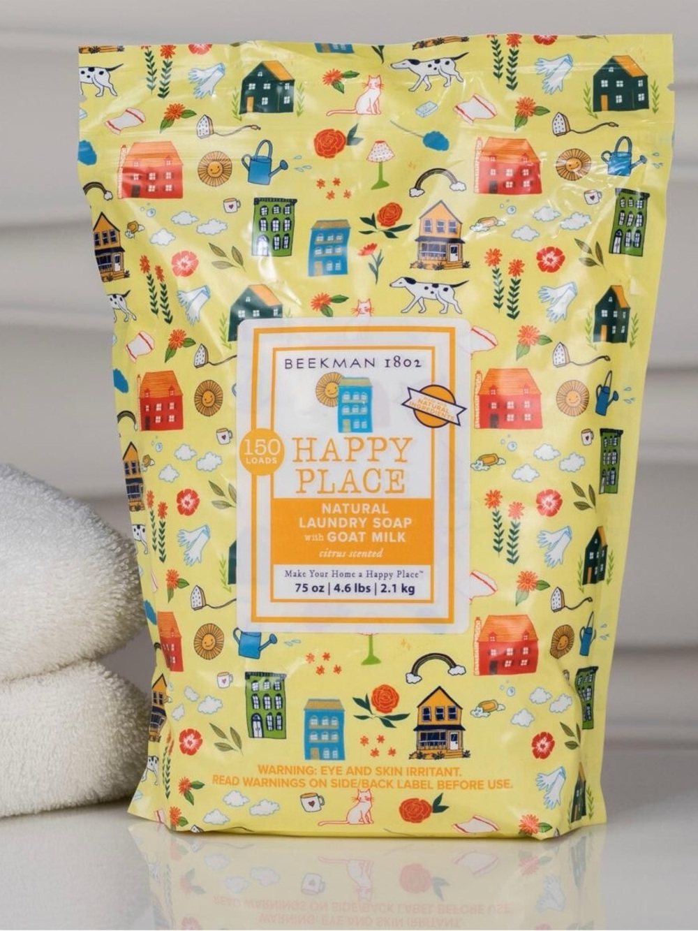 NEW Beekman 1802 Happy Place Citrus Scent Natural Laundry Soap w/Goat Milk 60 oz